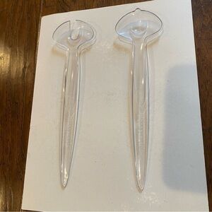 EUC Tupperware Elegant Acrylic 11” serving salad spoons